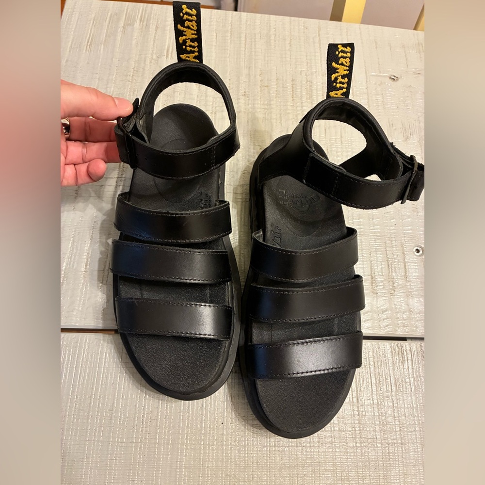 Dr Martens Blaire leather Black Sandals size 7 women